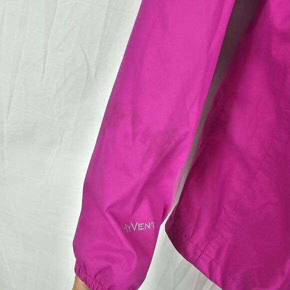 North Face Hyvent Jacket Girls 14/16 Large Hot Pink Rain Waterproof Windproof L - Picture 7 of 8